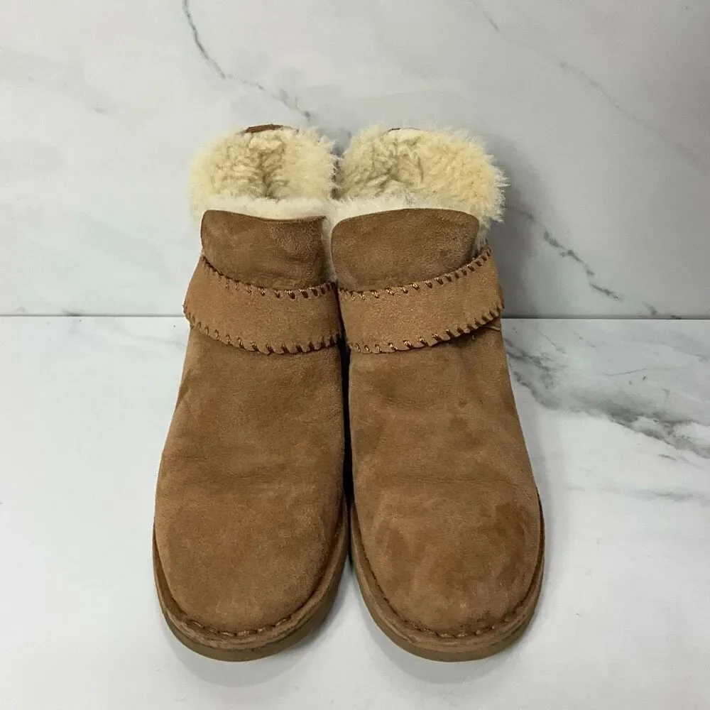 UGG MaKay Chestnut Shearling Ankle Boots